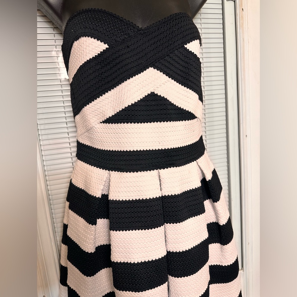 Express Cocktail Striped Structured Black & White… - image 3